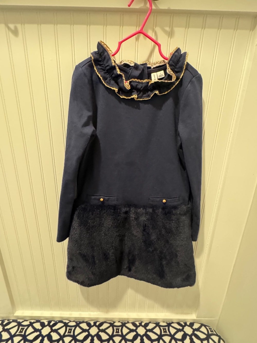 Janie and Jack girls navy winter dress